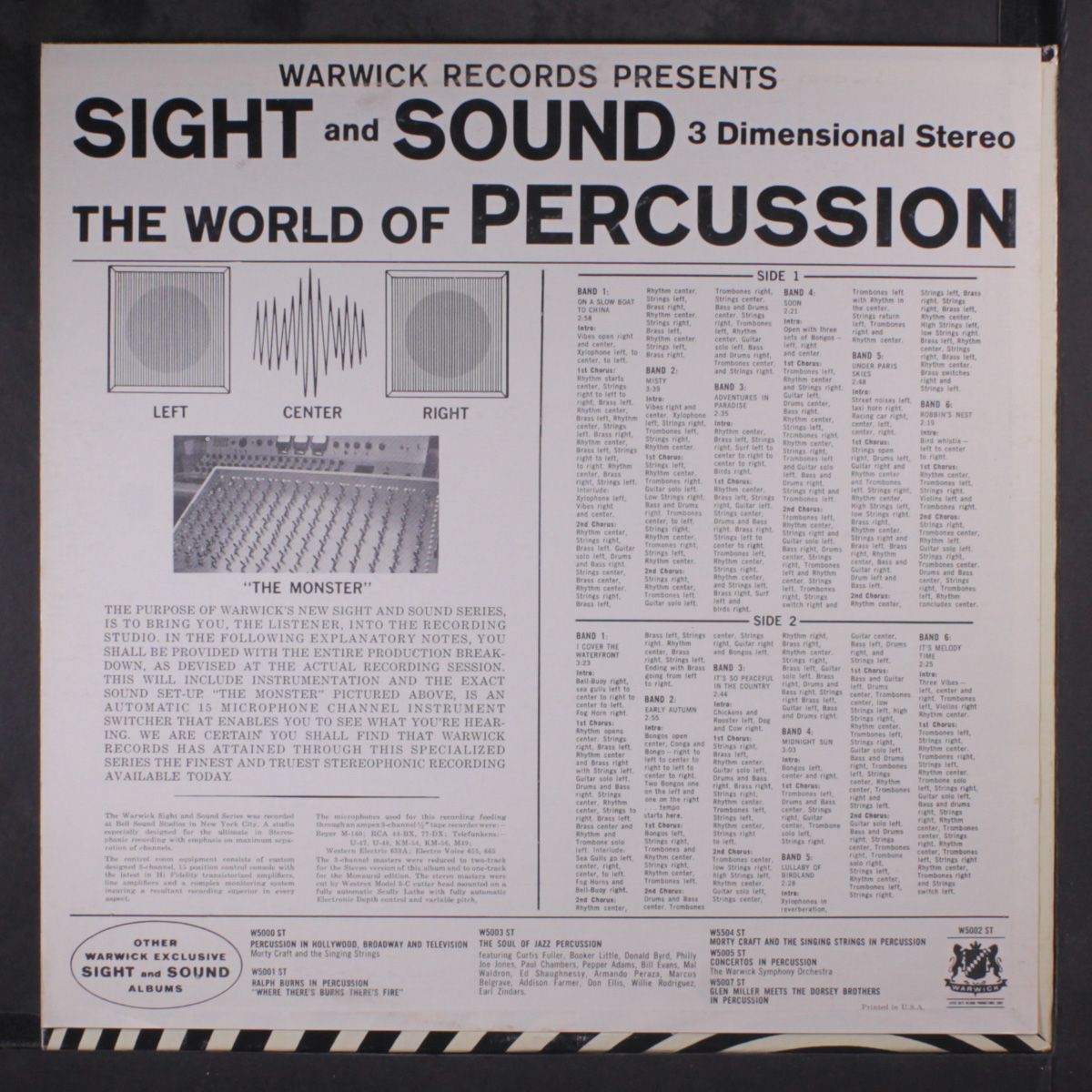 the world of percussion by MORTY CRAFT