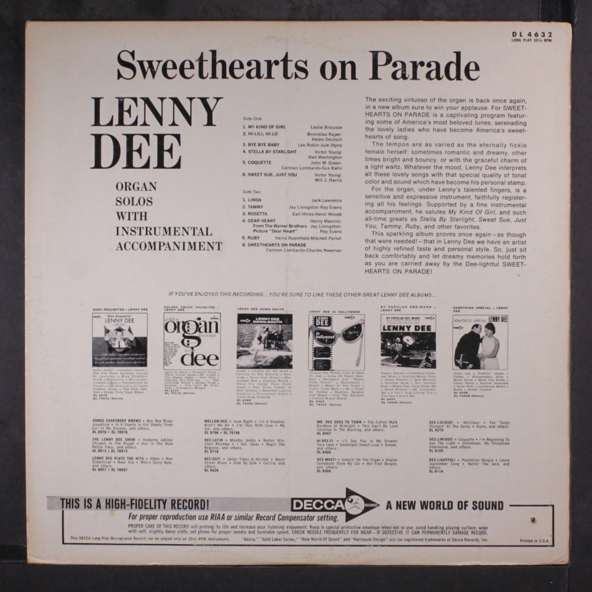 sweethearts on parade by LENNY DEE