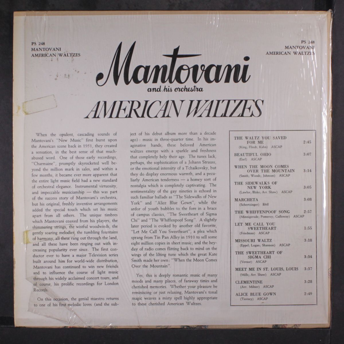 american waltzes by MANTOVANI