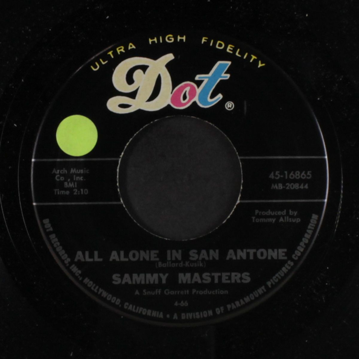 all alone in san antone / dream chaser by SAMMY MASTERS
