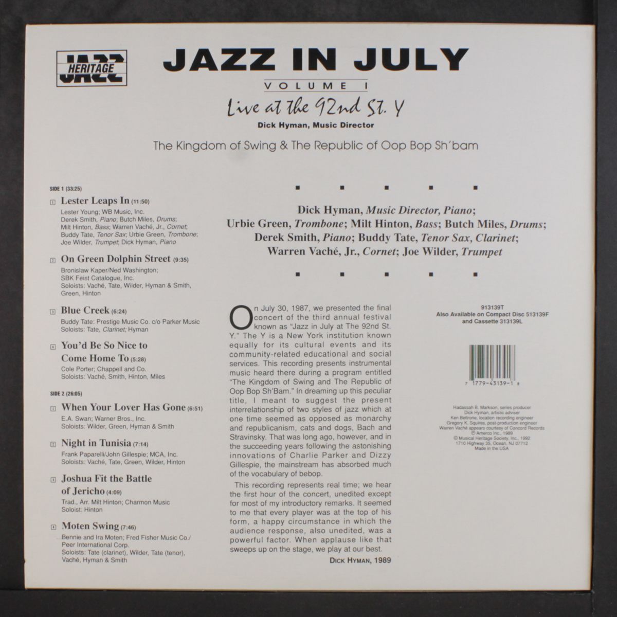 jazz in july, vol. 1 by DICK HYMAN