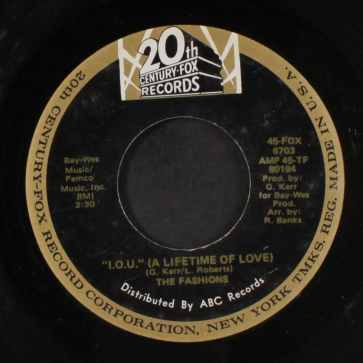 when love slips away / i.o.u. by FASHIONS