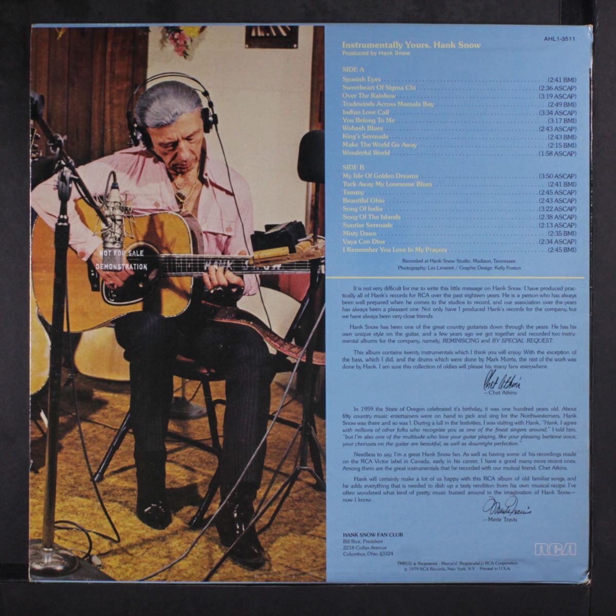 instrumentally yours by HANK SNOW