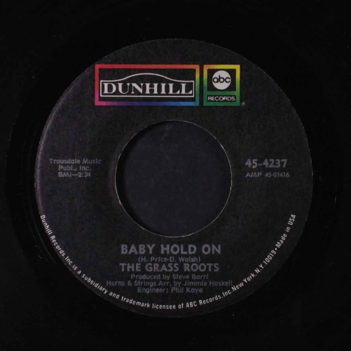 baby hold on / get it together by GRASS ROOTS