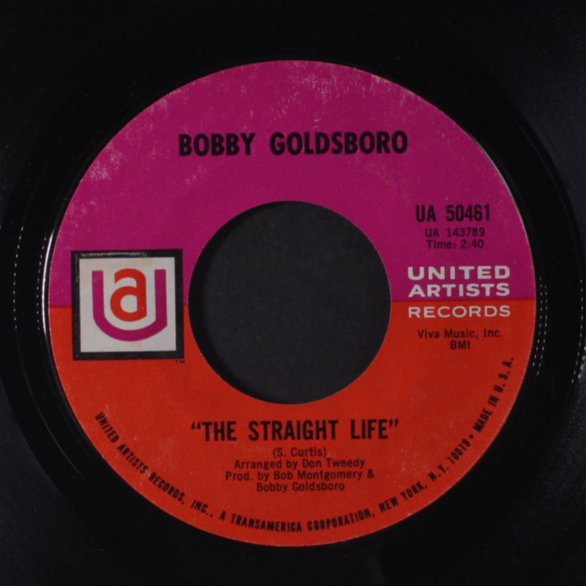 the straight life / tomorrow is forgotten by BOBBY GOLDSBORO