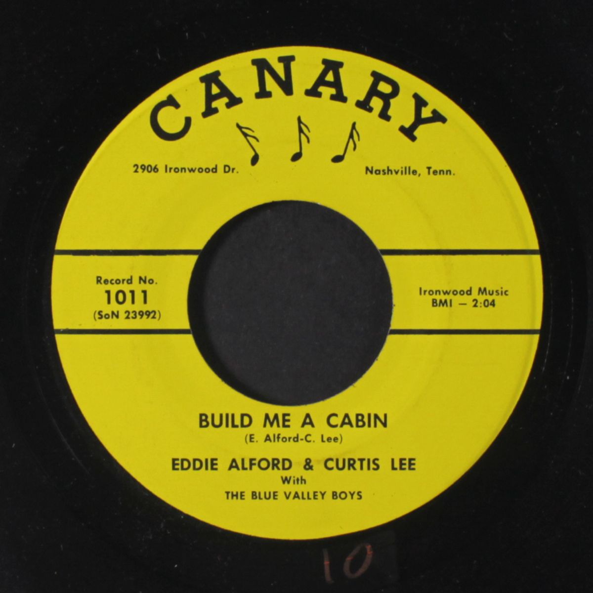build me a cabin / rambling blue eyes by EDDIE ALFORD & CURTIS LEE