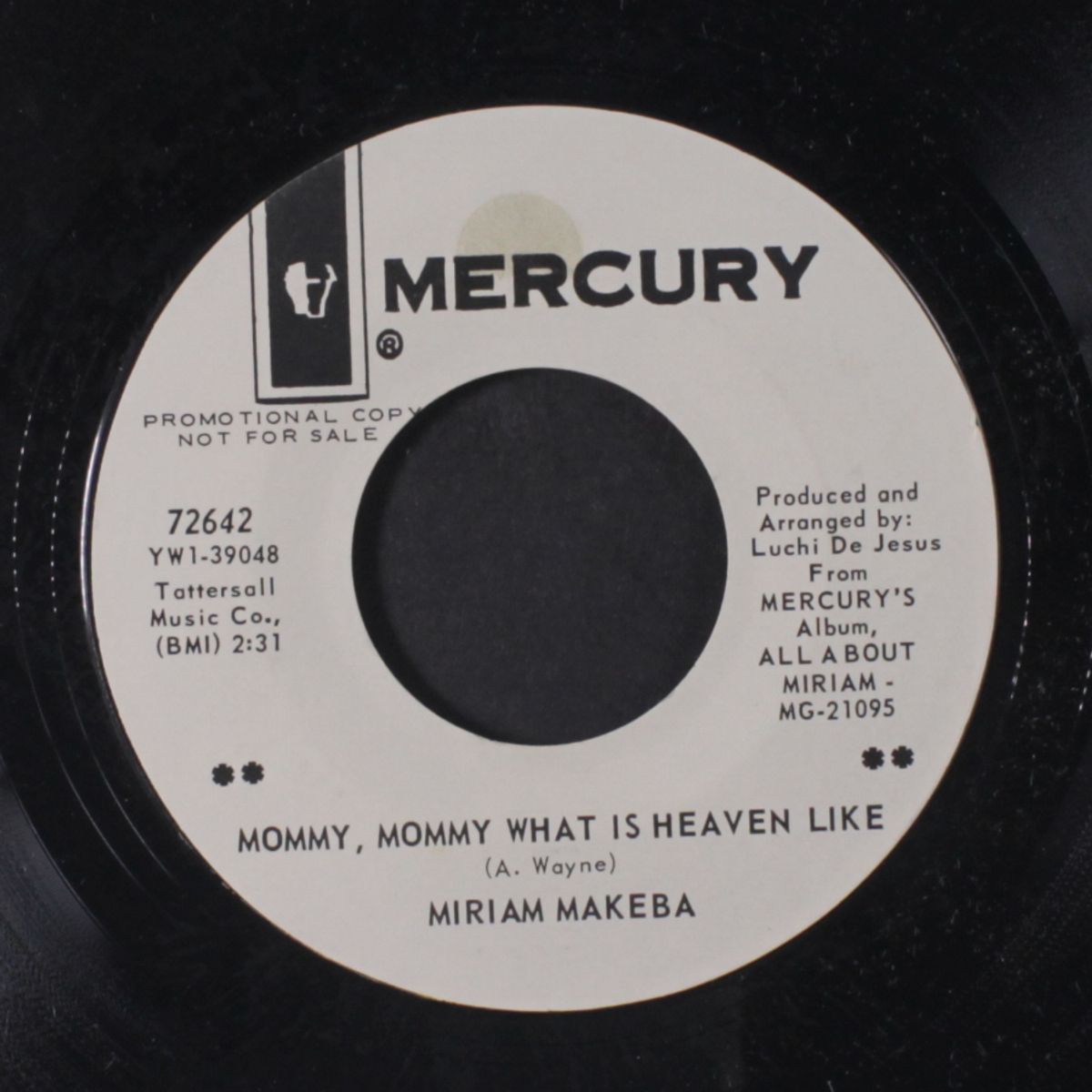 mommy, mommy what is heaven like / the ballad of the sad young men by MIRIAM MAKEBA