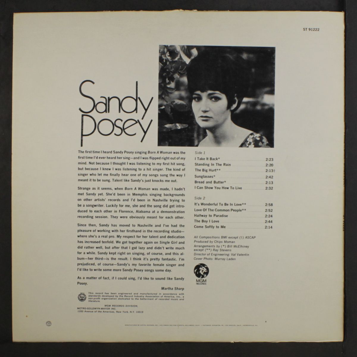featuring 'i take it back' by SANDY POSEY