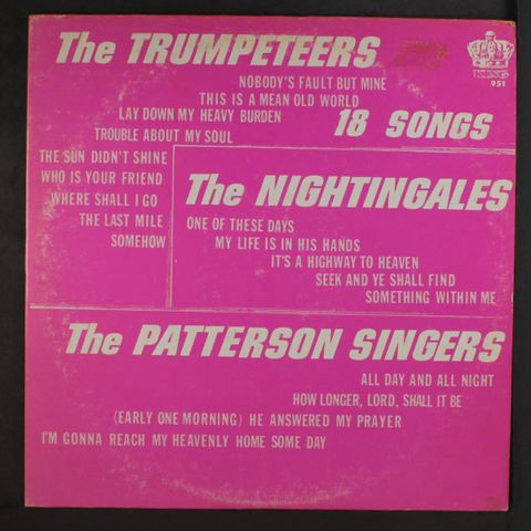 TRUMPETEERS,NIGHTINGALES,PATTERSON SIN