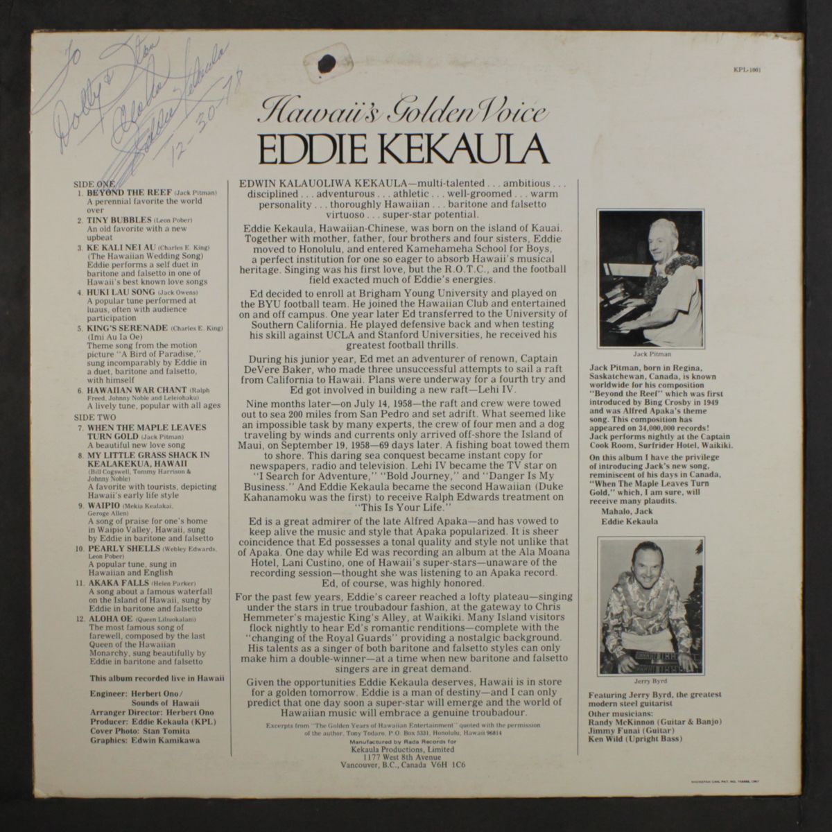 hawaii's golden voice by EDDIE KEKAULA