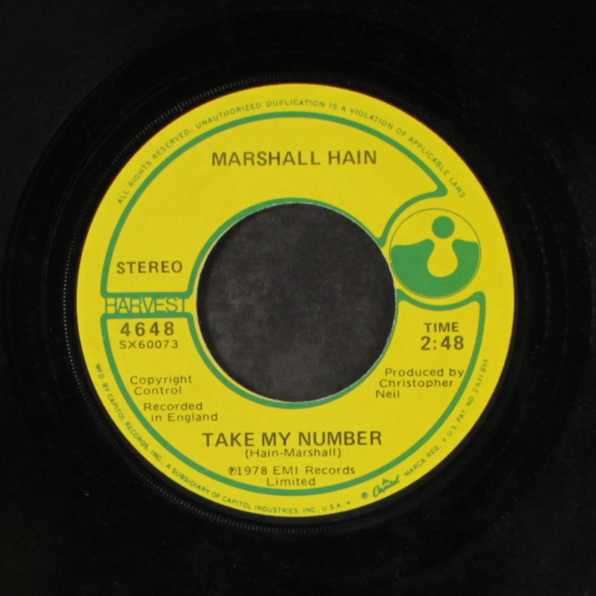 dancing in the city / take my number by MARSHALL HAIN
