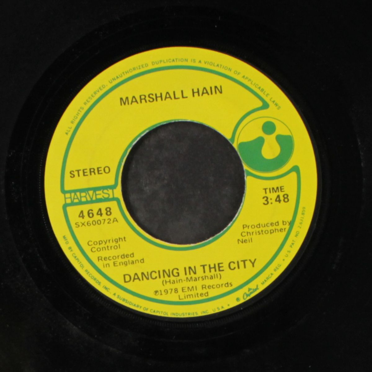 dancing in the city / take my number by MARSHALL HAIN