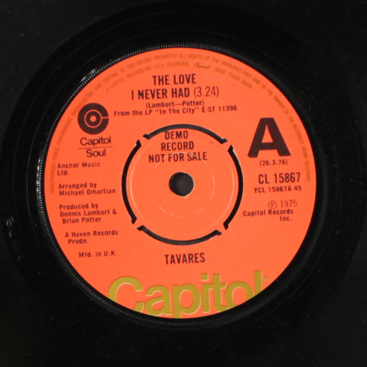 the love i never had / in the city by TAVARES