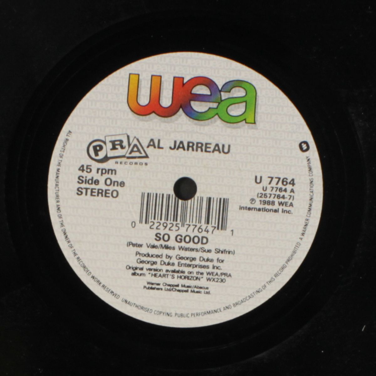 so good / pleasure over pain by AL JARREAU
