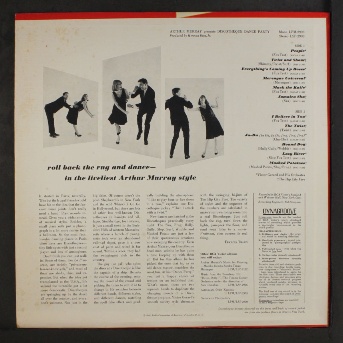 presents discotheque dance party by ARTHUR MURRAY