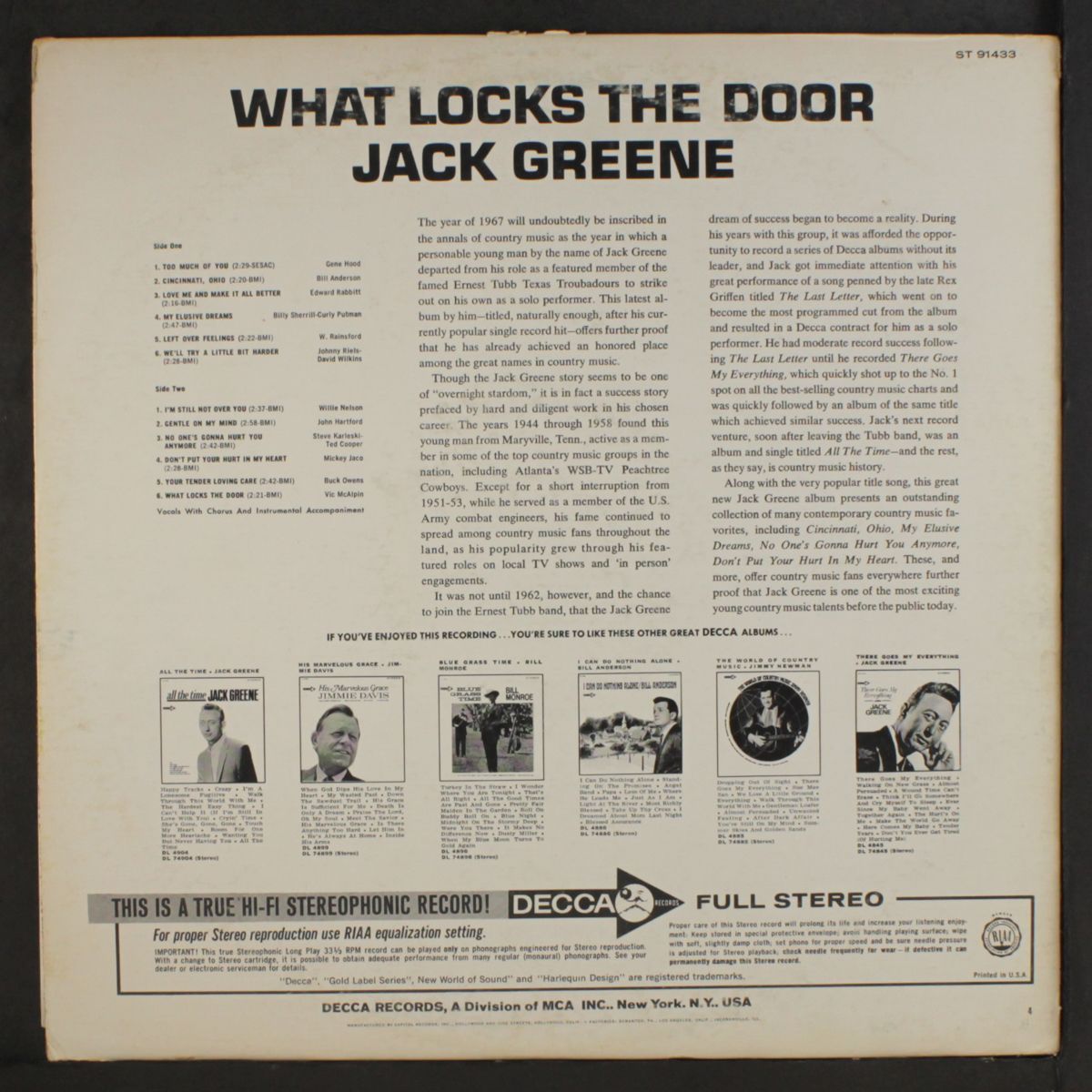 what locks the door by JACK GREENE