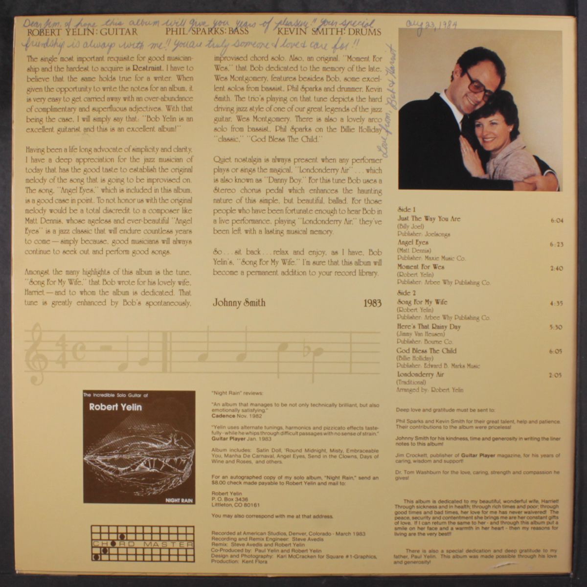 song for my wife by ROBERT YELIN