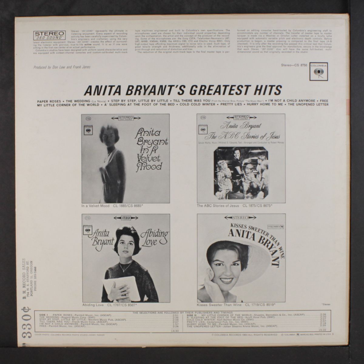 greatest hits by ANITA BRYANT
