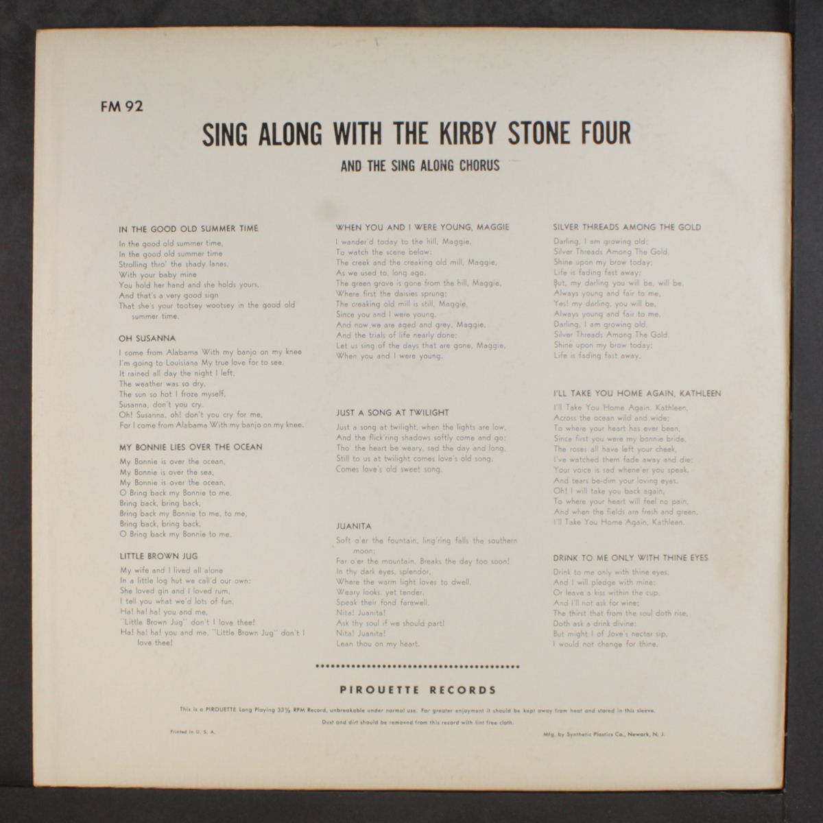 sing along by KIRBY STONE FOUR