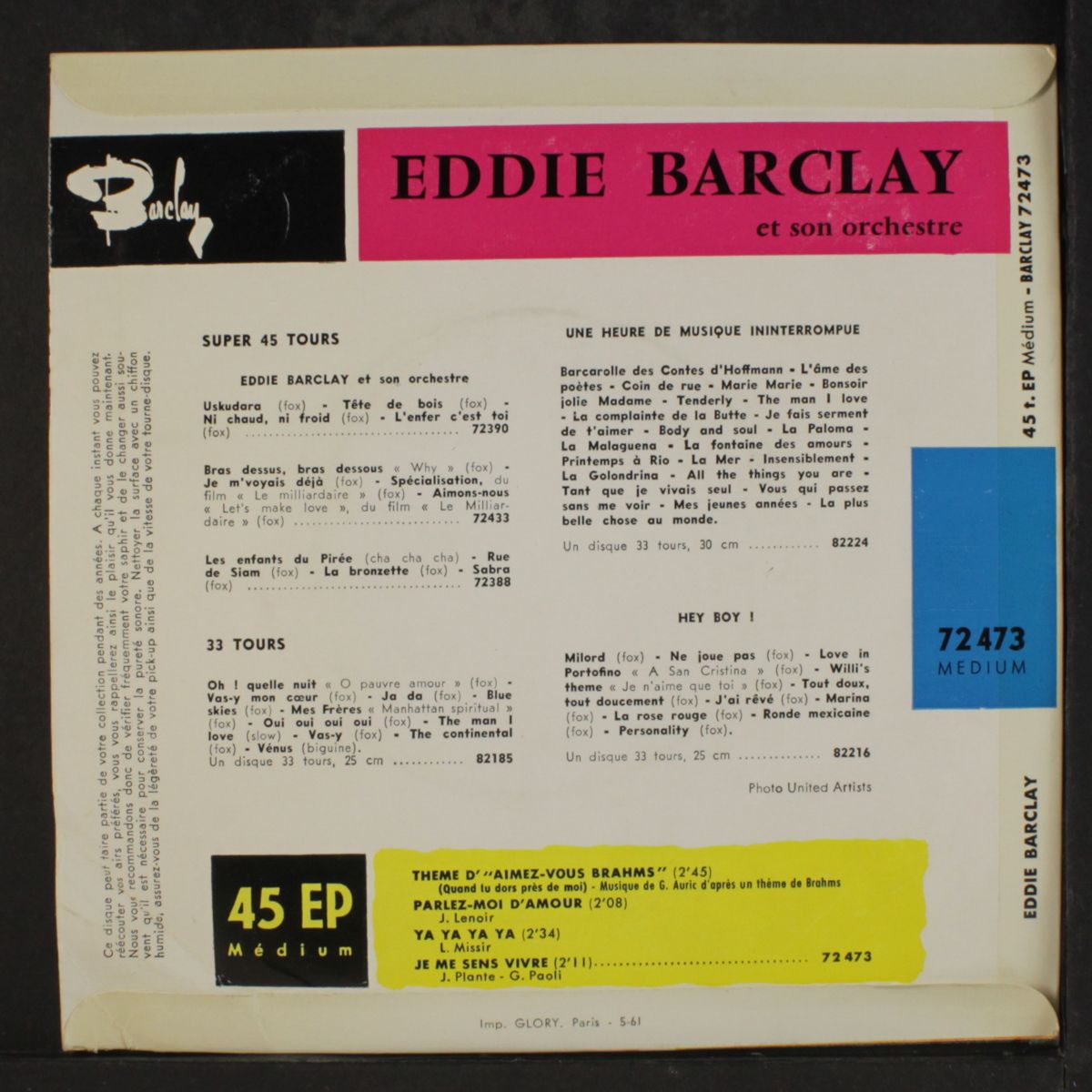quand tu dors pres de moi by EDDIE BARCLAY