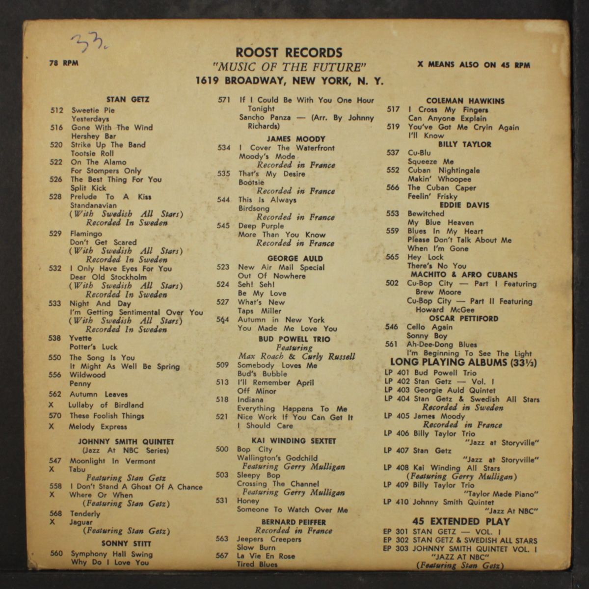 plays by STAN GETZ