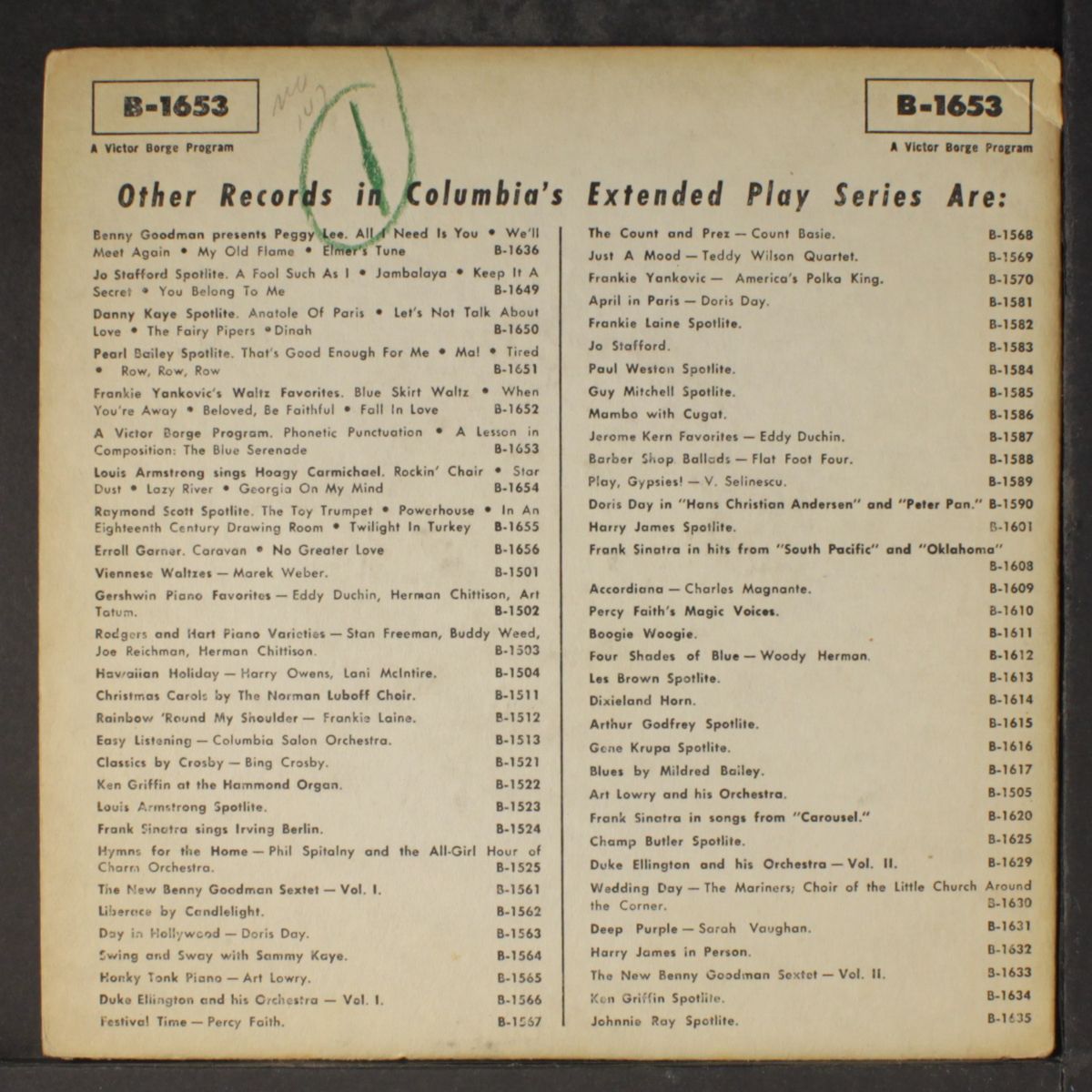 program by VICTOR BORGE