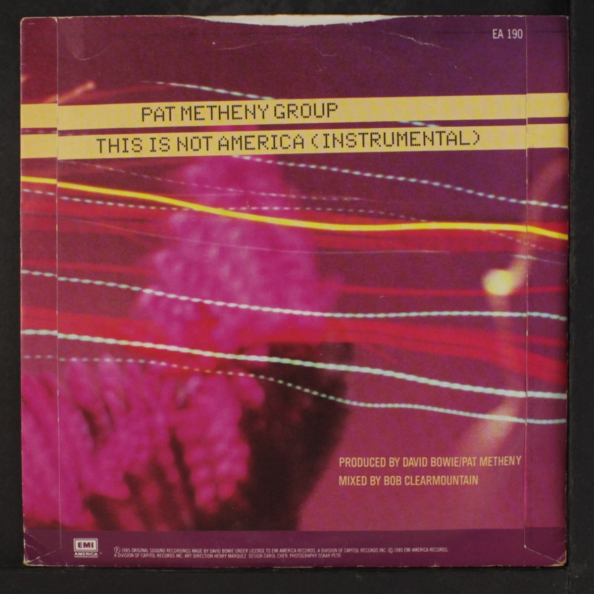 this is not america by DAVID BOWIE / PAT METHENY GROUP