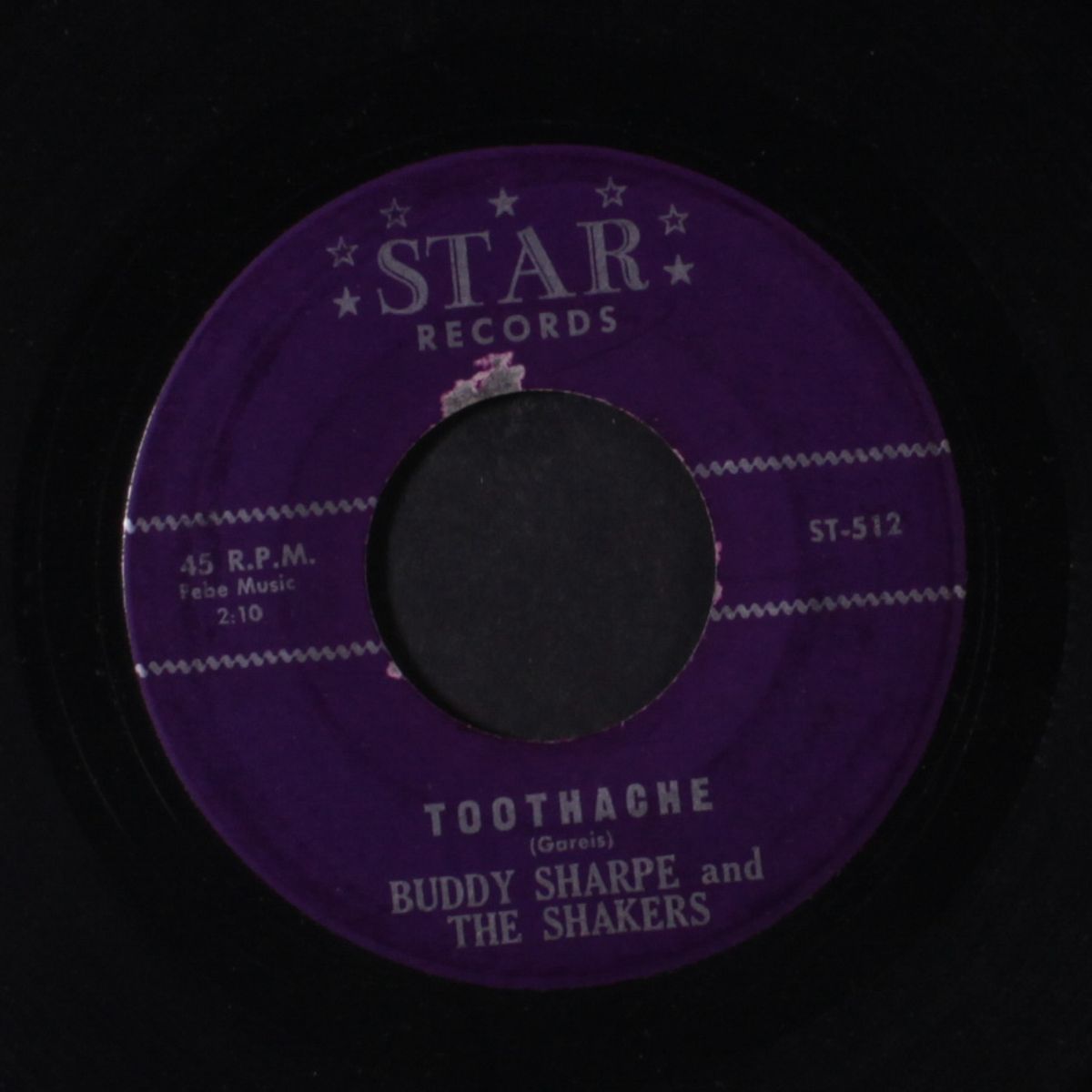 toothache / good luck to you by BUDDY SHARPE & SHAKERS