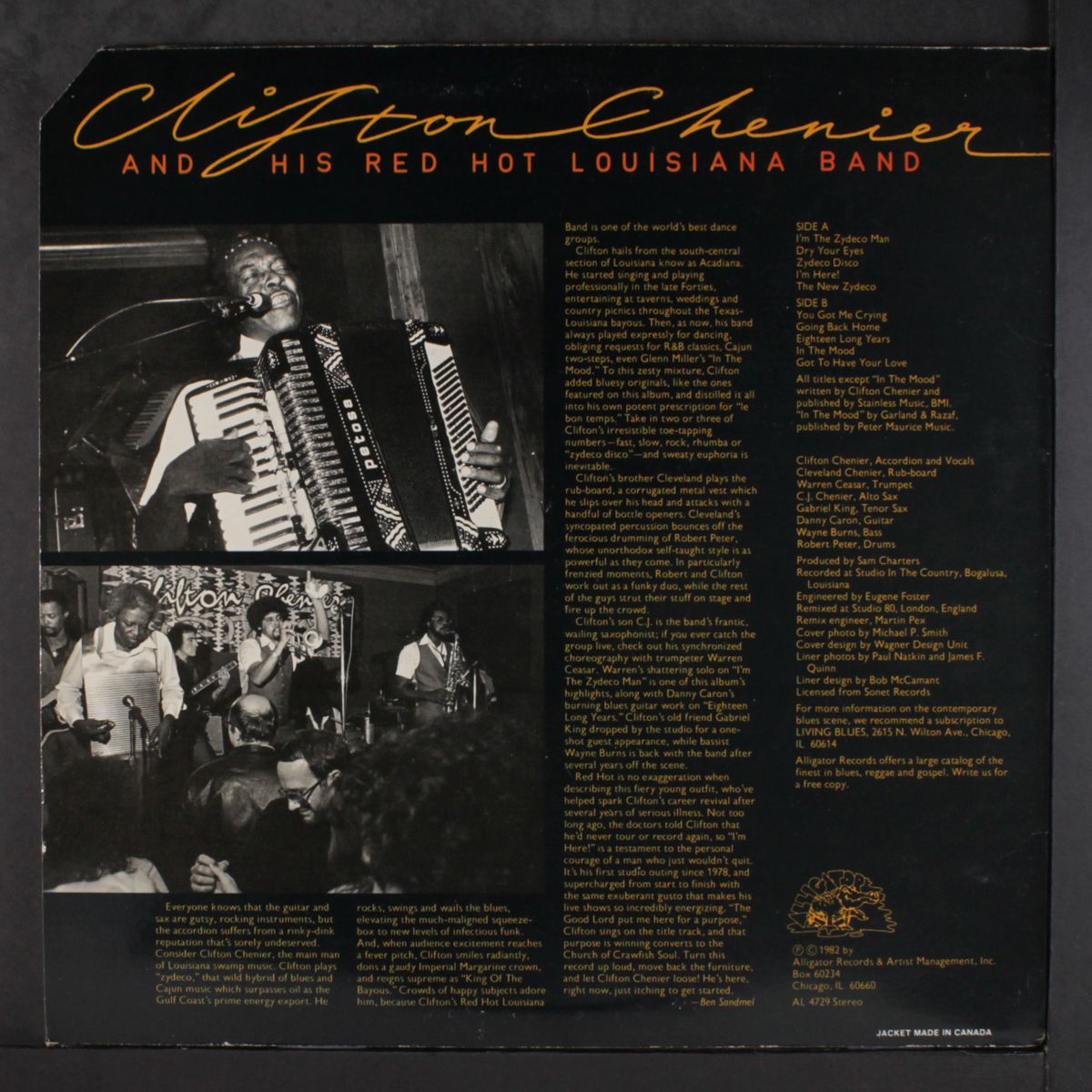 i'm here by CLIFTON CHENIER