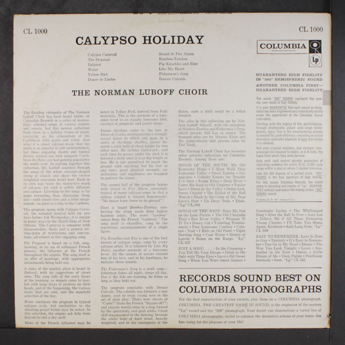 calypso holiday by NORMAN LUBOFF CHOIR
