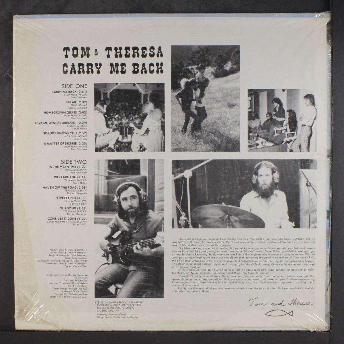 carry me back by TOM & THERESA