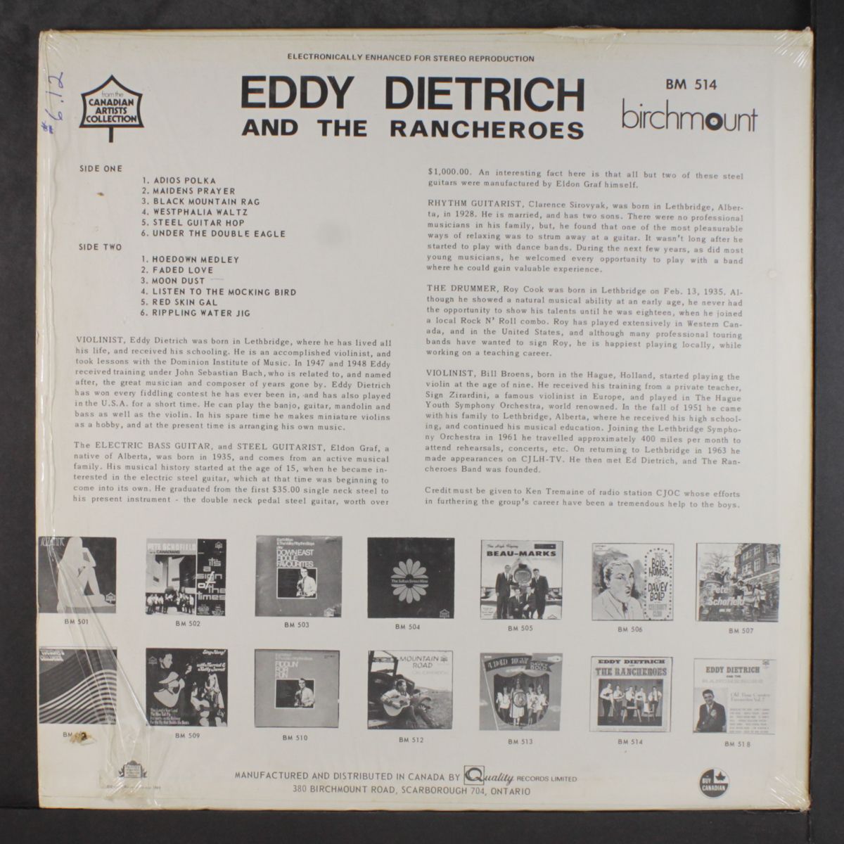 old-time country favorites by EDDY DIETRICH & RANCHEROES