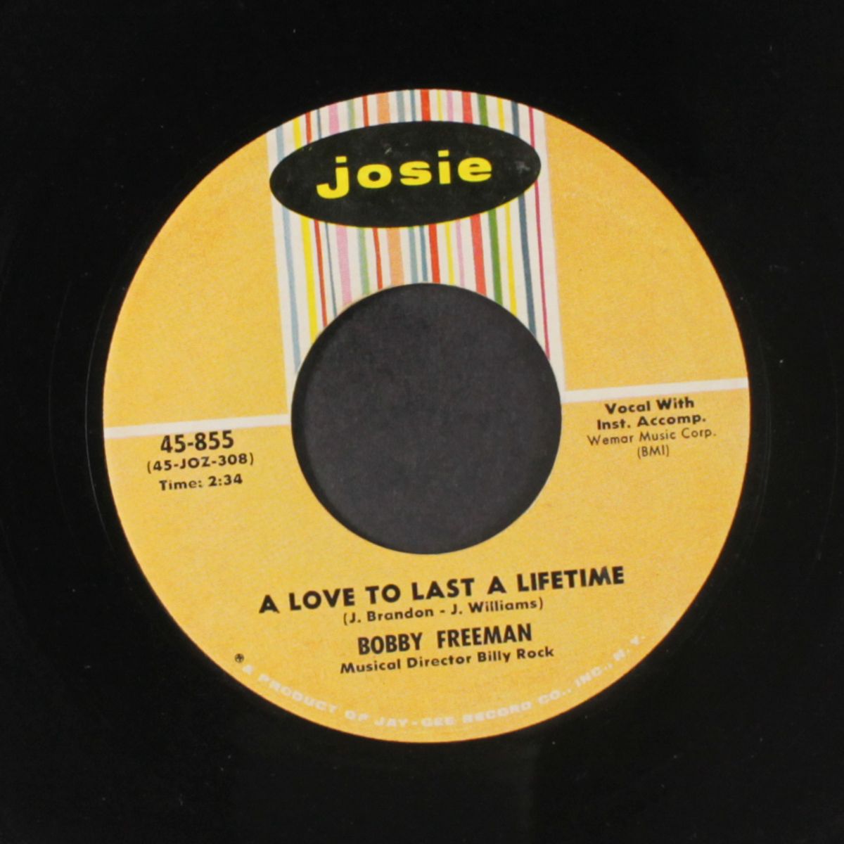 when you're smiling / a love to last a lifetime by BOBBY FREEMAN