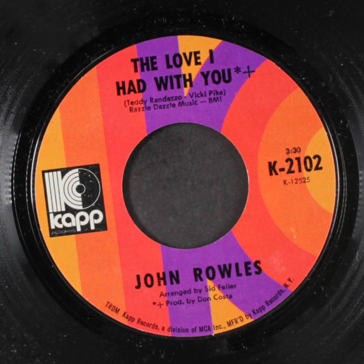 the love i had with you / cheryl moana marie by JOHN ROWLES