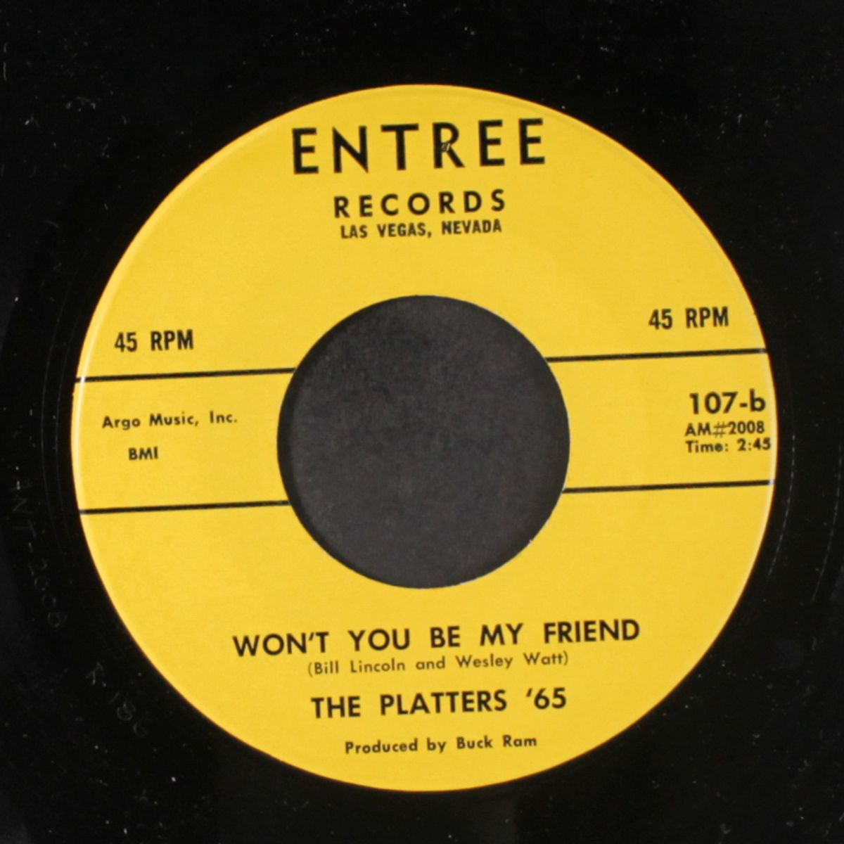 run while it's dark / won't you be my friend by PLATTERS '65