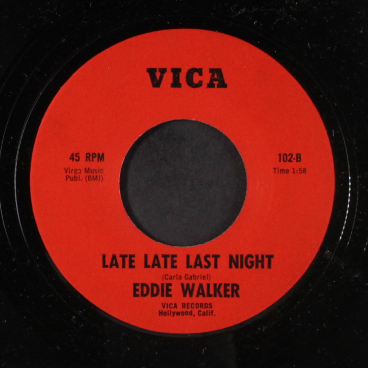 late late last night / my dream and my prayer by EDDIE WALKER