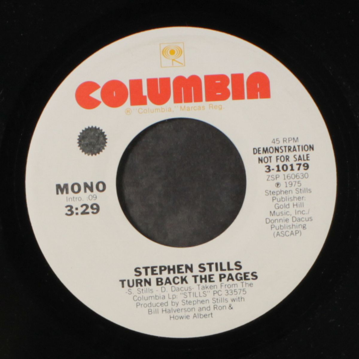 turn back the pages / mono by STEPHEN STILLS