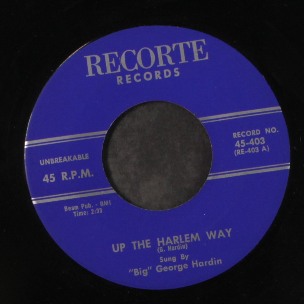 up the harlem way / blue by 'BIG' GEORGE HARDIN