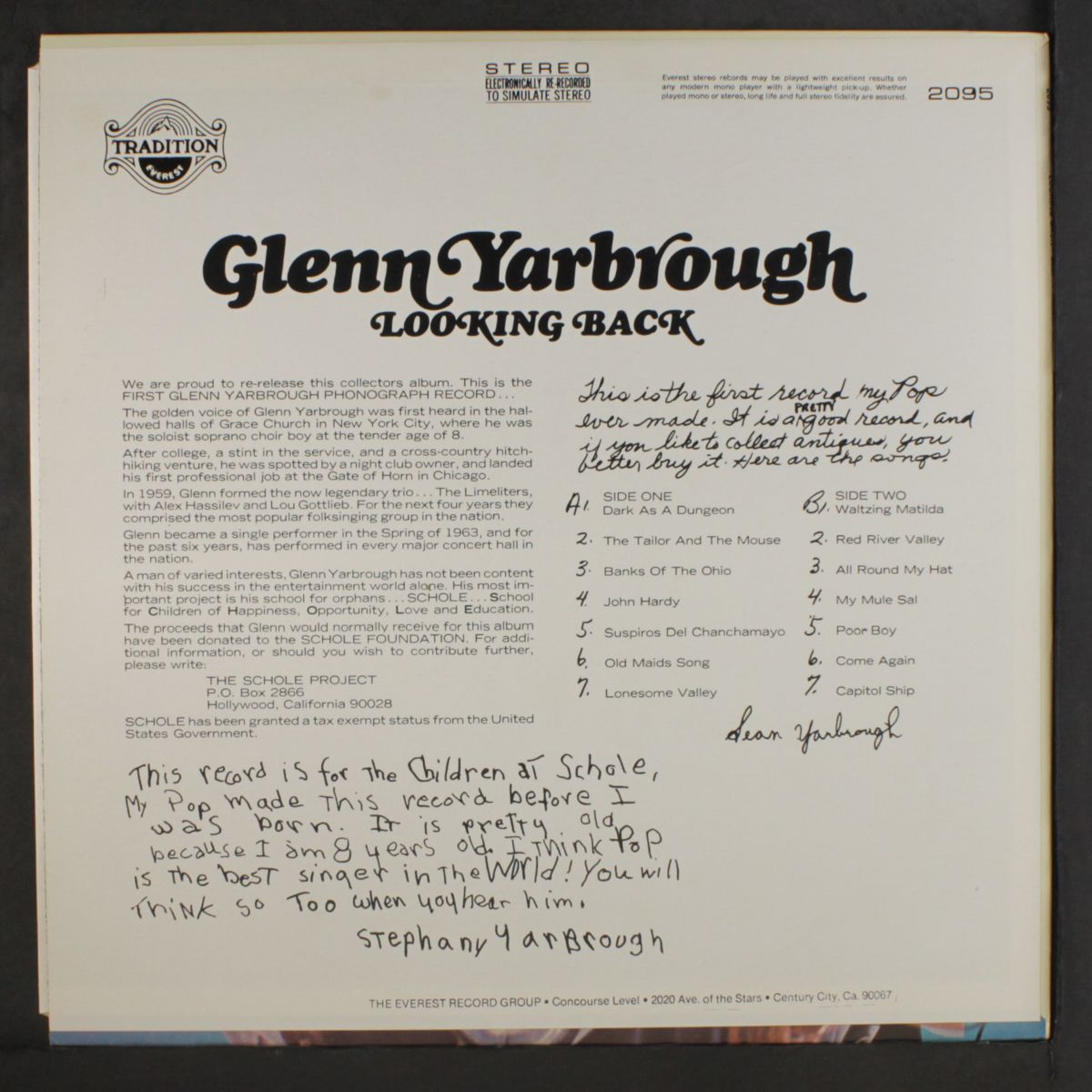 looking back by GLEN YARBROUGH