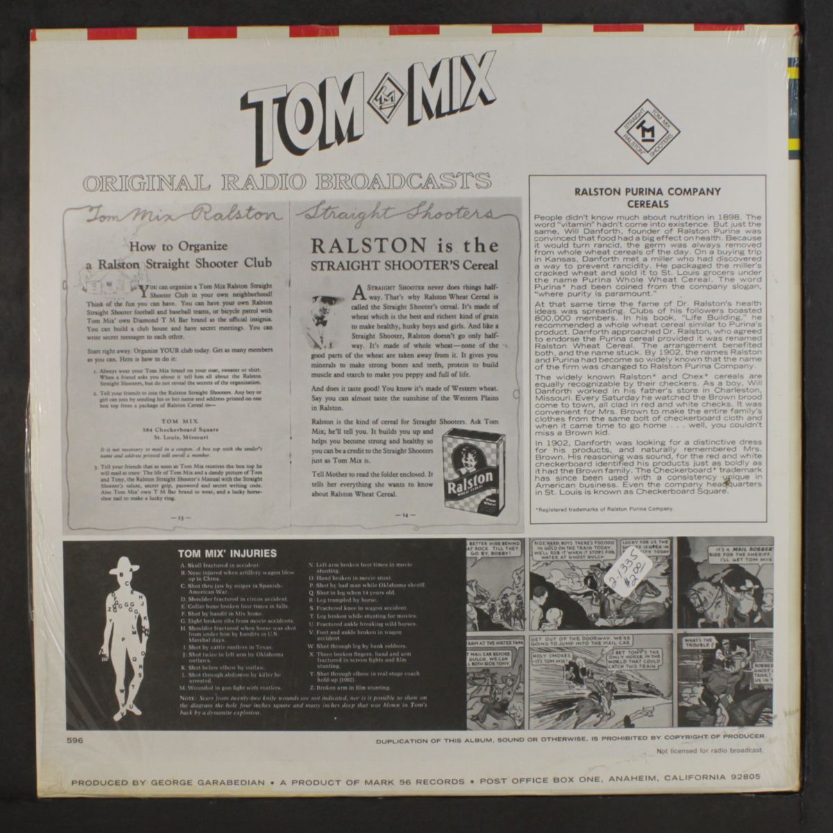 ralston purina presents tom mix volume one (original radio broadcasts) by NO ARTIST