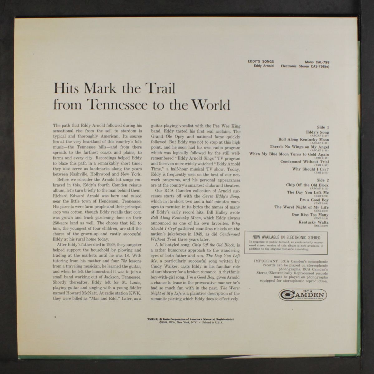 eddy's songs by EDDY ARNOLD