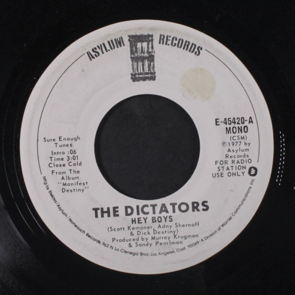 hey boys / mono by DICTATORS