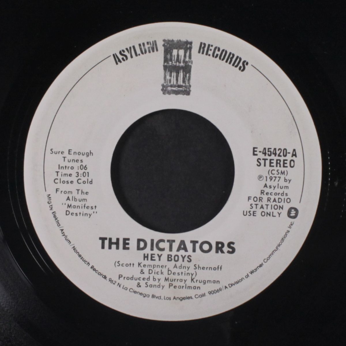 hey boys / mono by DICTATORS