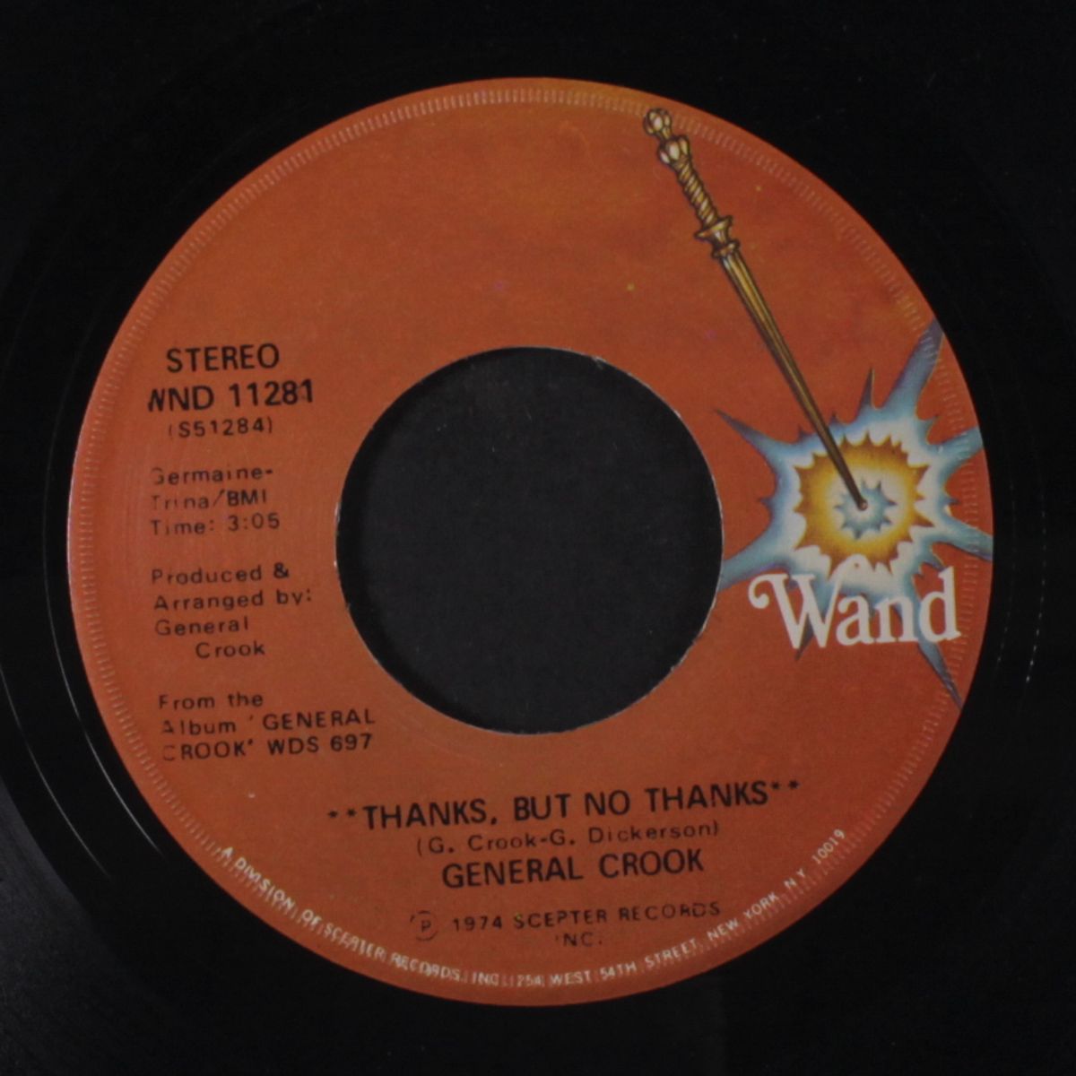 thanks but no thanks / i'm satisfied by GENERAL CROOK