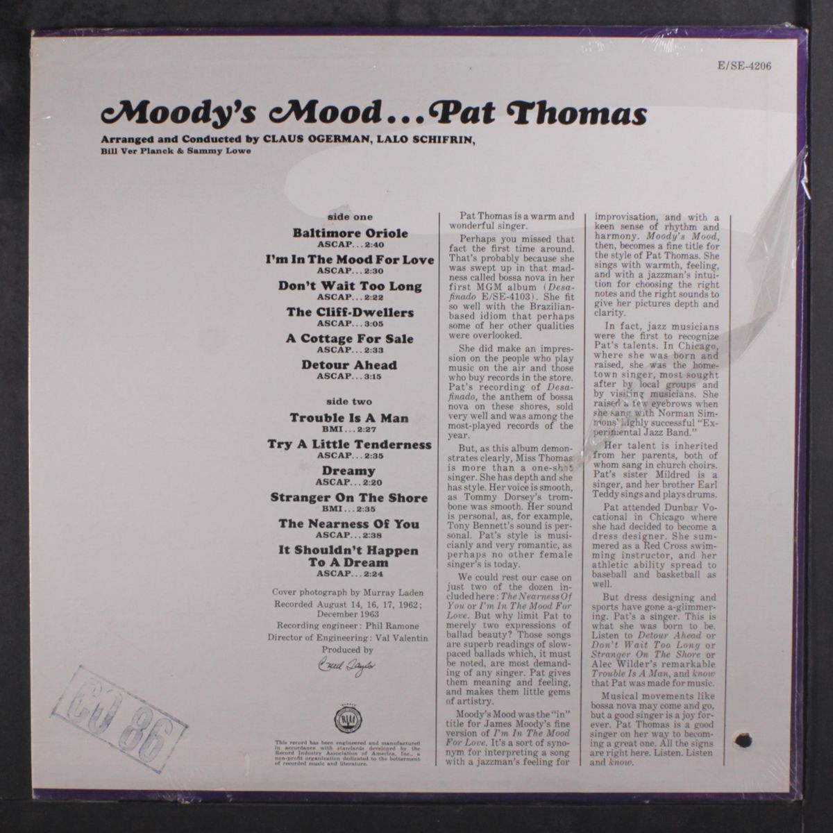 moody's mood by PAT THOMAS