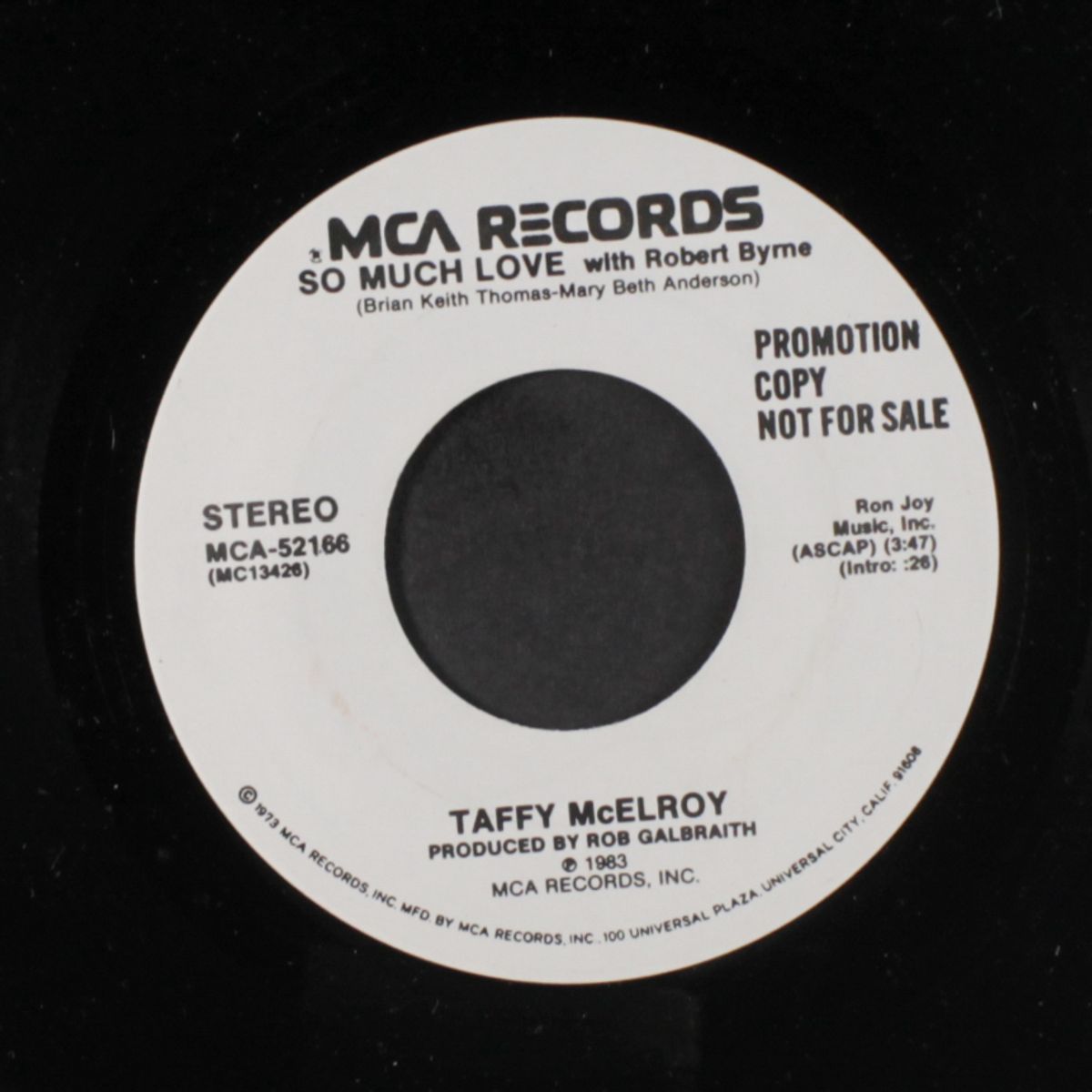 oh, no, not my baby / so much love by TAFFY MCELROY