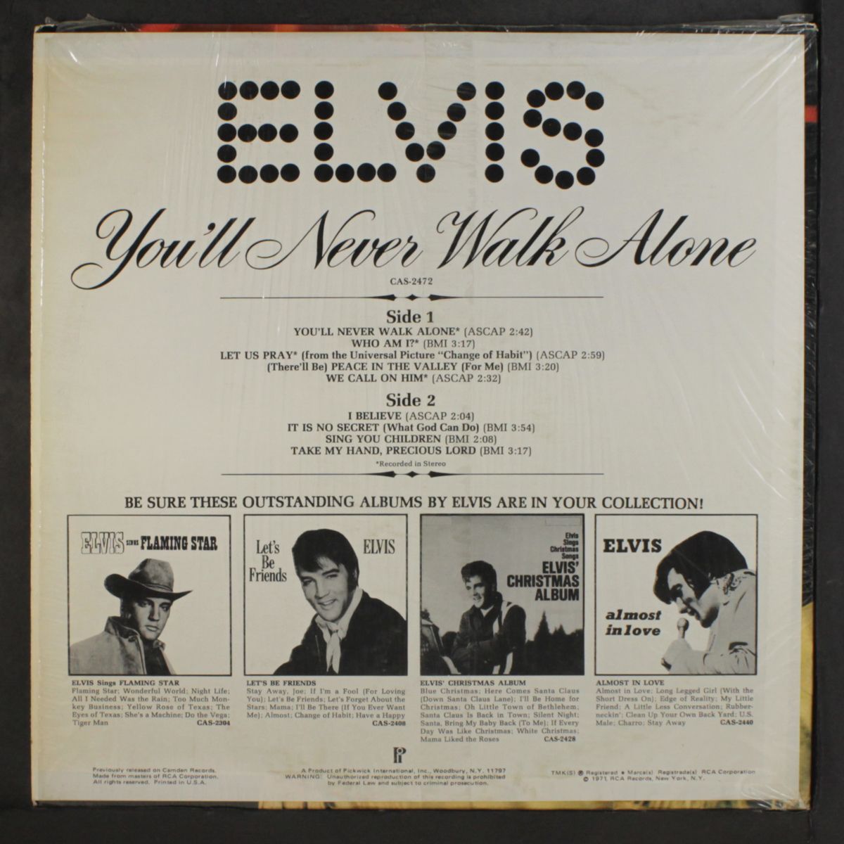 you'll never walk alone by ELVIS PRESLEY