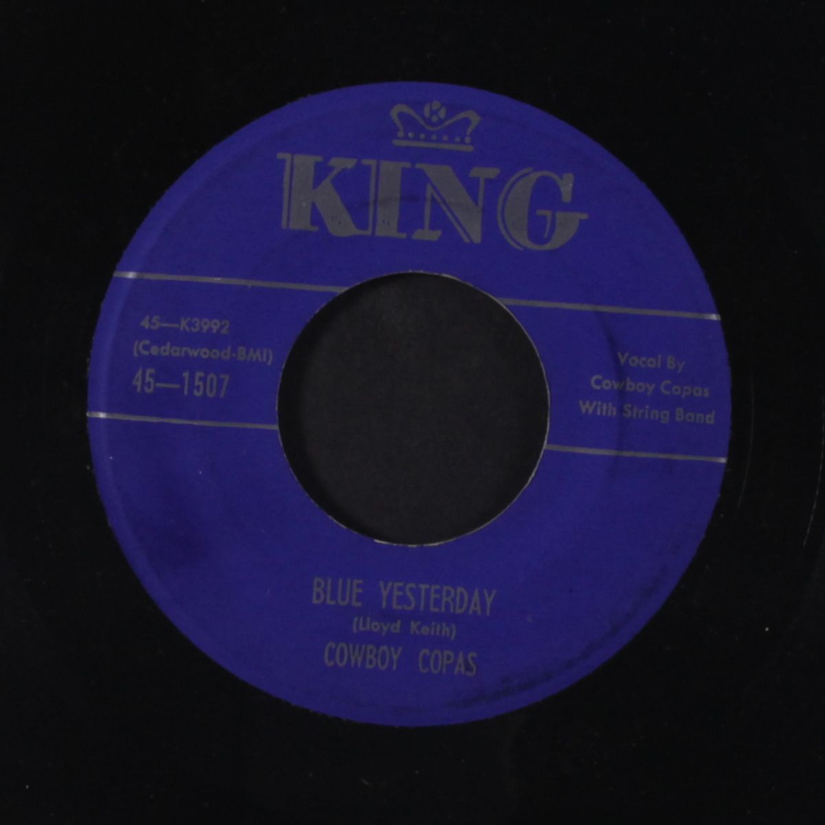 blue yesterday / tell me more by COWBOY COPAS