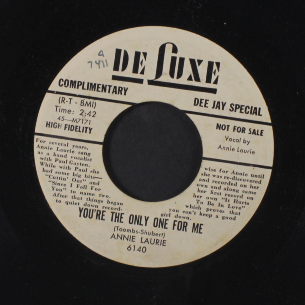 out of my mind / you're the only one for me by ANNIE LAURIE