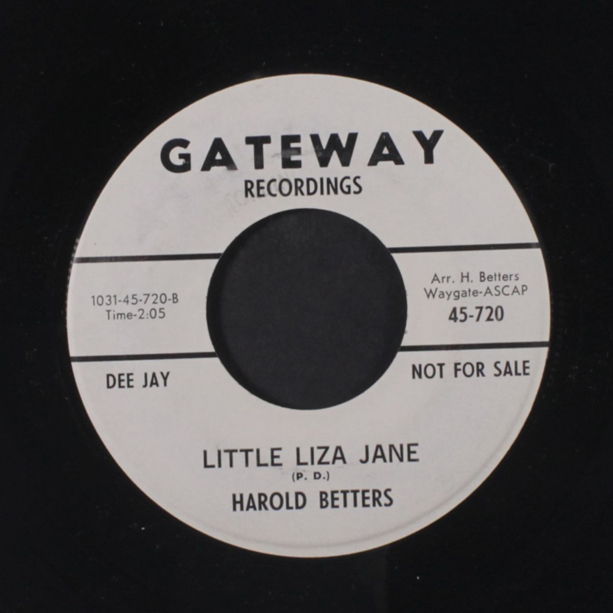 walk with me / little liza jane by HAROLD BETTERS